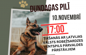 10. novembrī plkst. 17.00 Dundagas pilī viesosies Latvijas Valsts robežsardzes Ventspils pārvaldes pārstāvji.

