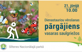 21. jūnijā plkst. 10.00 Tauriņu pārgājiens Slīteres Nacionālajā parkā