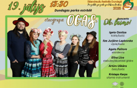 19. jūlijā plkst. 13.30 Sklandraušu festivālā 2025, Dundagā skanēs “OGAS”!