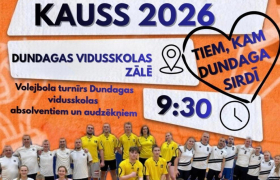 14. februārī Dundagas vidusskolas zālē plkst. 9.30 DUNDADZNIEKU KAUSS 2026